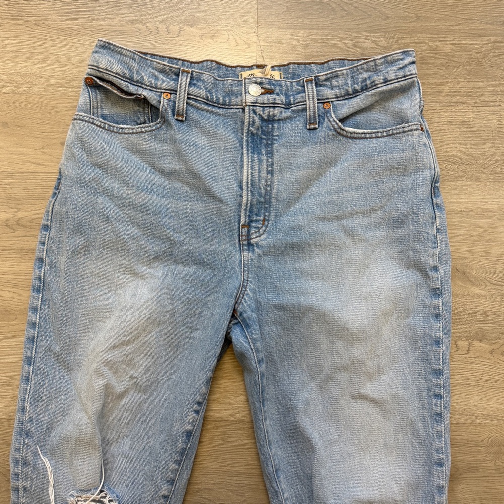 Madewell Jeans Womens Size 31 The Perfect Vintage Jean Distressed Blue Denim - Picture 2 of 13